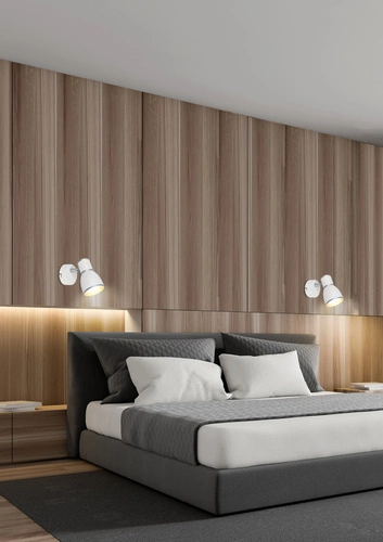 Nástěnné svítidlo Fido bílá a chrom nastavitelná kovová moderní do ložnice a obývacího pokoje