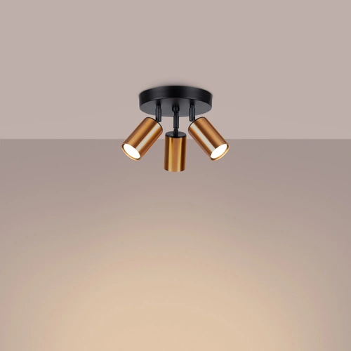 Stropní svítidlo WINX 3P černá měď moderní ocelové do obýváku a ložnice SOLLUX