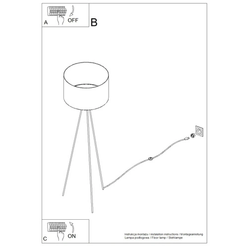 Stojací lampa do obýváku NEVIA burgund moderní s textilním stínidlem na kovové základně