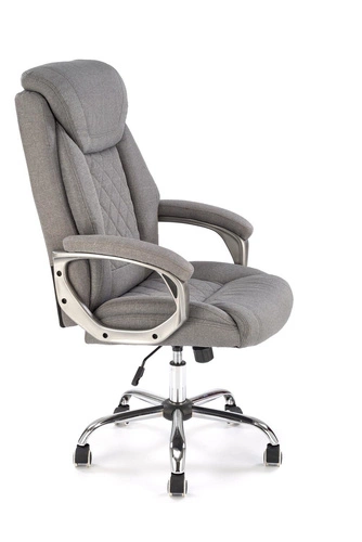 Ergonomická kancelářská židle Einar šedá otočná s opěrkou hlavy a područkami do kanceláře