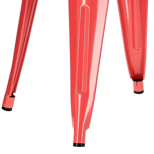 Kovová červená stolička Paris ve stylu industrial do kuchyně a jídelny inspirovaná Tolix