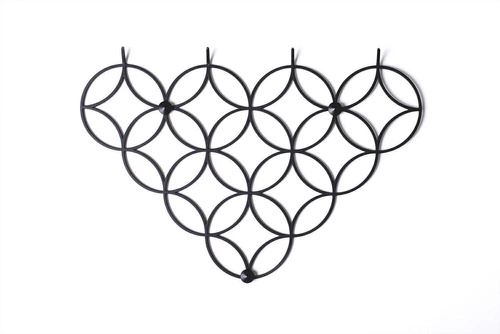 Nástěnný věšák do předsíně Holo S černý kovový moderní