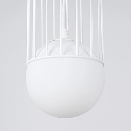 Závěsné svítidlo BRINA bílá moderní do obýváku a jídelny ocelové rozptýlené světlo