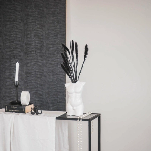 Keramická váza bílý mužský torzo HV decor moderní dekorace do obýváku 24 cm