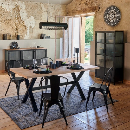 Nástěnné hodiny Soul 70 cm hnědé tichý mechanismus loftový do obýváku Atmosphera