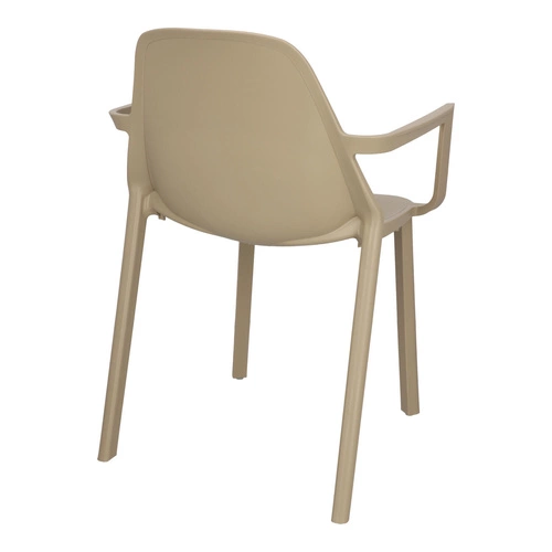 Zahradní židle s područkami PIU Arm béžová SCAB Design, moderní stohovatelný plast