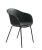 Jídelní židle Topley Arm Intesi černá čalouněná s područkami snadno čistitelná