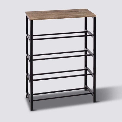 Botník Aliaj 5five simply smart loftový se 4 policemi přírodní a černý do předsíně