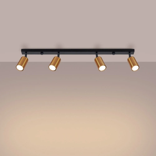 Stropní svítidlo WINX 4L černá měď moderní do obýváku a ložnice SOLLUX LIGHTING