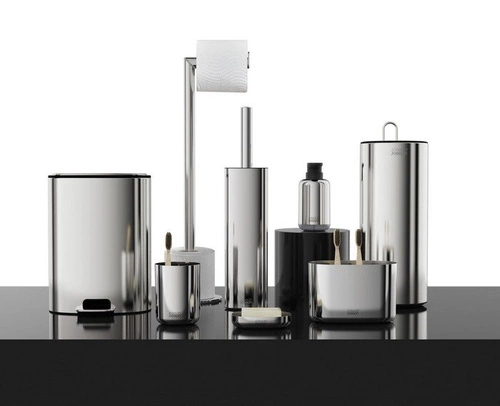 Joseph Joseph Easystore Luxe moderní stojan na toaletní papír stříbrný ocelový do koupelny