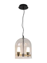 Moderní LED lustr Sakai černý a zlatý dvoubodový do obýváku nebo jídelny Ledea