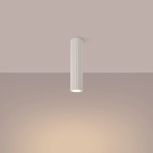 Stropní svítidlo KARBON 30 béžové minimalistické do obýváku a ložnice hliník