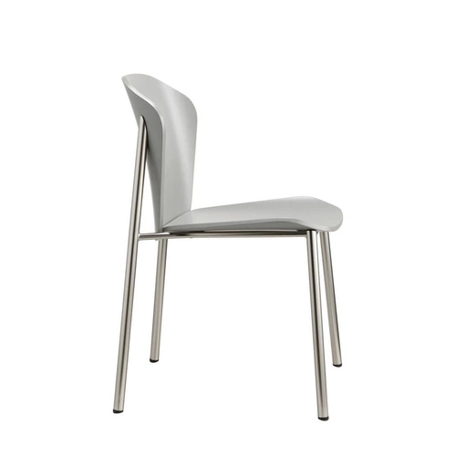 Jídelní dřevěná židle FINN SCAB Design moderní šedá s kovovými nohami stohovatelná