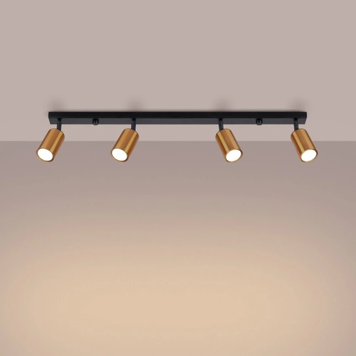 Stropní svítidlo WINX 4L černá měď moderní do obýváku a ložnice SOLLUX LIGHTING