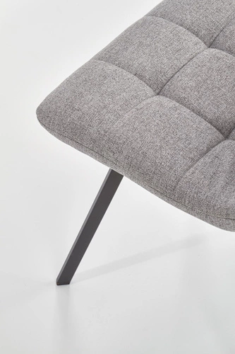 Čalouněná jídelní židle Cloud Intesi béžová, moderní prošívaná na černých nohách