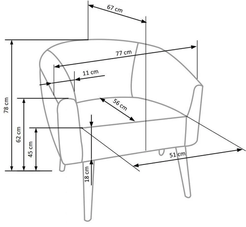 Relaxační křeslo Eder krémový samet do obýváku moderní s područkami Intesi