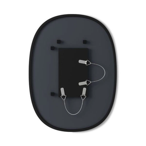 Oválné zrcadlo Hub Umbra do předsíně a koupelny v černém rámu 60x45 cm