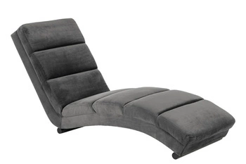 Relaxační lenoška Slinky VIC tmavě šedá čalouněná do obýváku glamour Actona