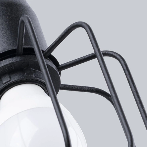 Nástěnné svítidlo BELUCI 1S černé moderní kovové s otočným stínidlem do obýváku a ložnice