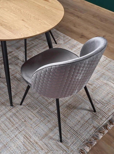 Rozkládací jídelní stůl Lora moderní zlatý dub černé nohy 120–160 cm Intesi