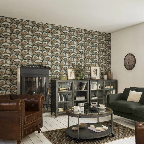 Nástěnné hodiny Deyan 50 cm hnědé moderní industriální do obýváku a ložnice Atmosphera