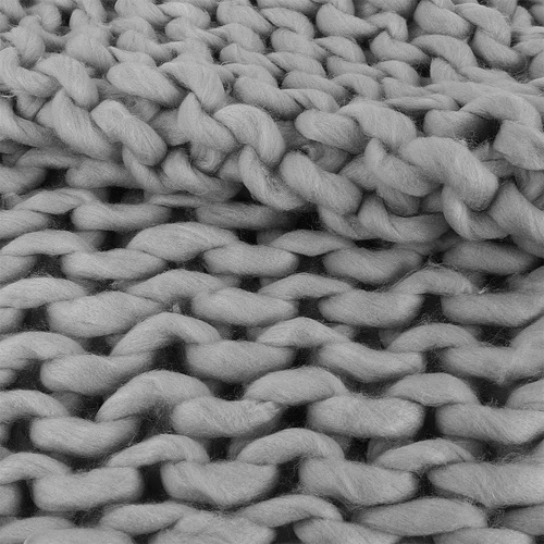 Šedá pletená deka Chunky na pohovku, teplý přehoz do obýváku