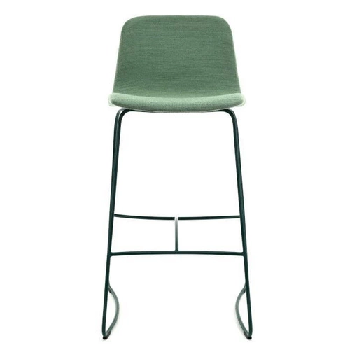 Barová židle s opěrkou Hips FAMEG na míru, čalouněná kůží, moderní do kuchyně