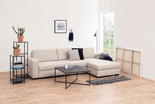 Kovový regál Seaford II černý s policemi na knihy do obýváku a kanceláře moderní 82,5 cm