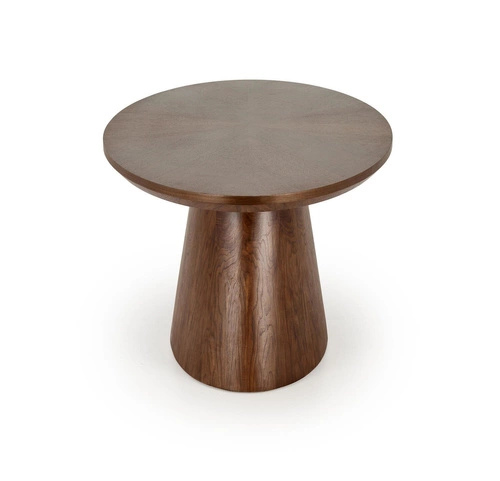 Oválný jídelní stůl 220 cm moderní ořechový na jedné noze Intesi