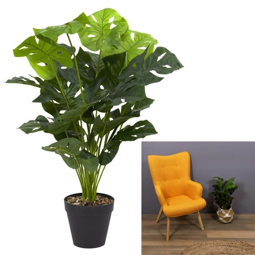 Umělá monstera v květináči 80 cm Intesi moderní umělá rostlina do obýváku