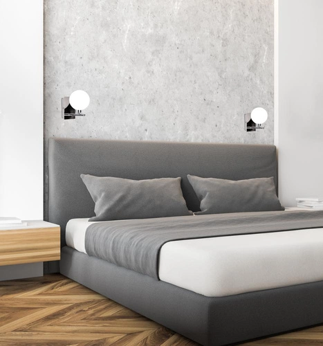 Nástěnné svítidlo Raisa skleněné bílé chrom moderní do obývacího pokoje a ložnice CANDELLUX