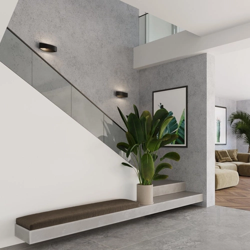 Nástěnné svítidlo TONI černé moderní kovové svítí nahoru dolů do obýváku SOLLUX