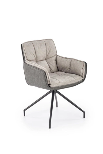 Otočná židle Rolan Intesi čalouněná šedá s područkami do kanceláře a obývacího pokoje