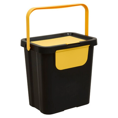 Sada 3 skládacích černých kuchyňských košů na tříděný odpad 24 l 