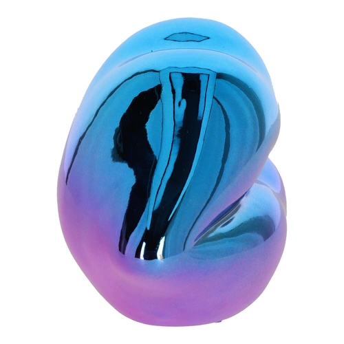 Dekorační figurka rty Intesi keramická duhově modrá do obýváku nebo jako dárek