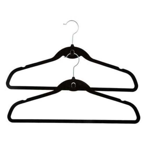 5five simply smart sada 8 černých filcových otočných ramínek na oblečení do skříně