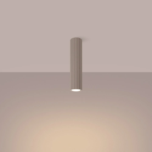 Stropní svítidlo KARBON 30 moderní béžové hliníkové do obýváku a kuchyně SOLLUX