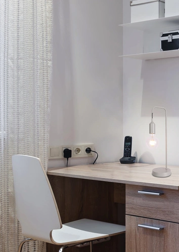 Stolní lampa Laren šedá kovová industriální do ložnice nebo na stůl Ledea 46 cm