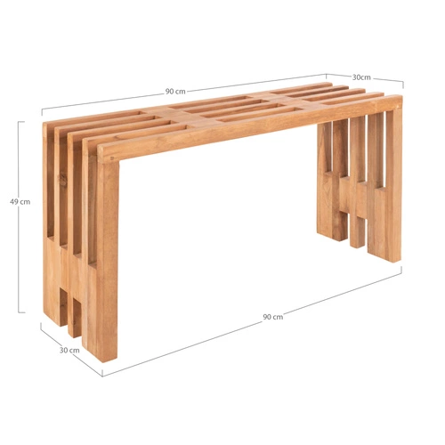 Lavička Benidorm 90 cm přírodní teak