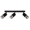 Stropní svítidlo Flin moderní černá lišta 3bodová nastavitelná do obýváku a kuchyně