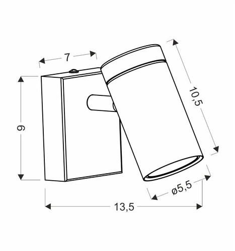 Nástěnné svítidlo Lagos černé s dřevem moderní otočné do obýváku a ložnice CANDELLUX