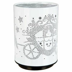 Dětská noční LED lampička projektor kočár Atmosphera bílá moderní na baterie