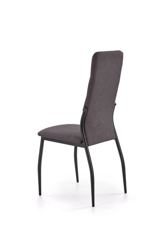 Čalouněná židle Intesi Stagy šedá moderní do jídelny a kuchyně na černých nohách