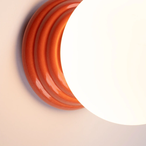 Koupelnové nástěnné svítidlo ZORI koule IP44 oranžové moderní do koupelny