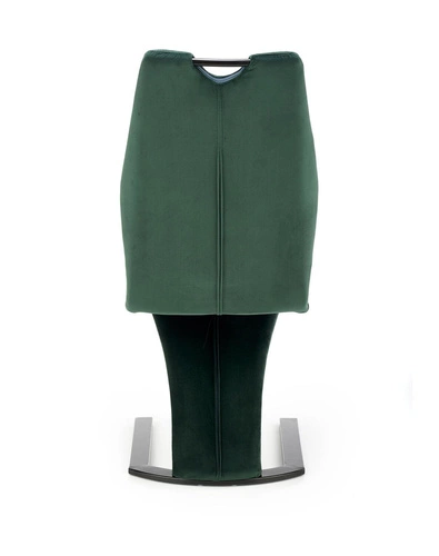 Čalouněná jídelní židle Brigitte zelený samet moderní s opěrkou Intesi