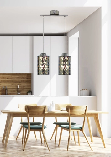 Závěsná lampa Nocturno 2x40W E27 chrom