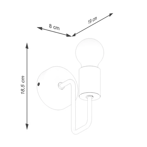 Nástěnné svítidlo loftové TIMBO černé s dřevem do obýváku a ložnice SOLLUX LIGHTING