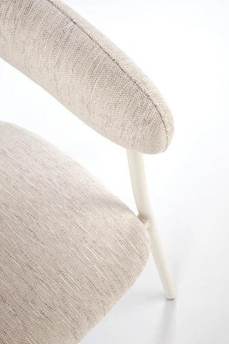 Čalouněná jídelní židle Senia Intesi béžová s područkami moderní skandinávský styl