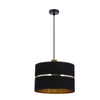 Assam závěsná lampa černá+zlatá 1x60W E27 stínidlo černé+zlatý pruh