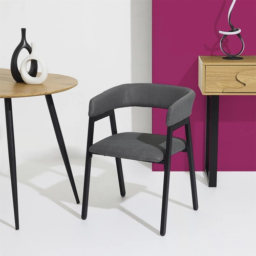 Čalouněná židle Craft Intesi šedá s područkami do jídelny a kuchyně moderní